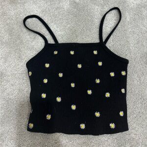 FOREVER 21 SUNFLOWER CROP/TANK
